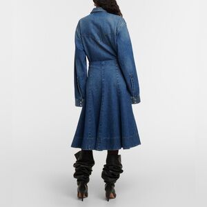 KHAITE Lennox denim midi skirt. NWT Size 8